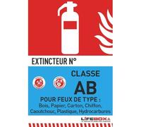 Lifebox Panneau de signalisation incendie - Indicateur Classe de feu - Classe AB pour feux de type bois, papier, carton?
