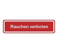 'Panneau signalétique INTERDICTION DE FUMER | autocollantes | 200 x 48 mm | Signal/Rouge | 1 pièce
