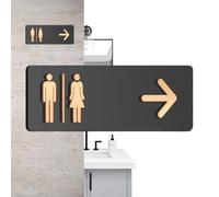 Panneau signalétique pour toilettes publiques - Unisexe - 30 x 10 cm - En acrylique - Pour une utilisation commerciale, la maison, le bureau, les institutions publiques, les restaurants