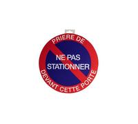 Exacompta Panneau rond 30 cm – Prière de ne pas stationner devant cette porte – Polypro antidérapant