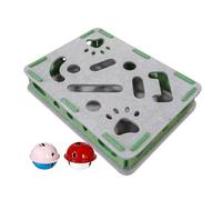 Panneau silencieux pour chat avec 2 boules hochets boîte de puzzle en feutre pour chiots et chiens, petites races moyennes grandes,