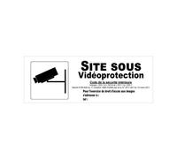 Panneau Site sous vidéoprotection - 33x12cm