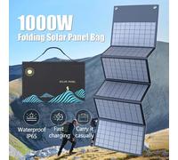 Panneau solaire 1000W, sac pliable Portable, sortie USB + DC, chargeur solaire, alimentation extérieure pour maison, générateur d'énergie pour téléphone Portable 600W 4 fold