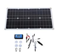 Panneau solaire 100W kit complet 12V étanche - Recharge rapide et sécurisée avec contrôleur, portable idéal pour camping-car, van, caravanes et activités outdoor