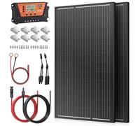 Panneau solaire 12 V monocristallin - Kit de cellule solaire 240 W avec régulateur de charge 30 A pour charge d'énergie 12 V indépendante du réseau pour camping-car (120 W x 2)