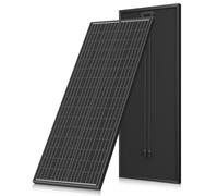 Panneau solaire 130 W, module solaire monocristallin à haut rendement, cadre en aluminium noir 12 V/24 V, idéal pour centrale électrique de balcon, camping-car, hangar, bateau