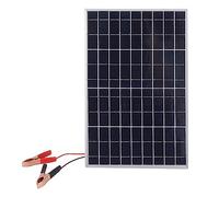 Panneau Solaire 15W 18V, Kit Polycristallin Haute Efficacité avec Clip, Aluminium Résistant - Charge Rapide, Étanche IP65, Pour Voiture, Bateau et Camping
