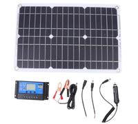 Panneau Solaire 18w 5v 12v Monocristallin Noir avec Contrôleur | Chargeur Solaire Extérieur, Design Semi-flexible 280x420, pour Activités et Travail en Plein Air