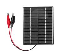 Panneau solaire 2 W 12 V, chargeur solaire en polysilicium à haute efficacité de conversion, panneau solaire portable résistant au vent pour éclairage, radio et systèmes d'alimenta