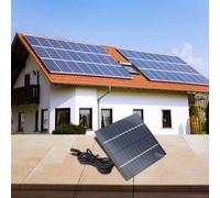 Panneau solaire 2 W 12 V de sortie de type C pour appareils extérieurs - Taux de conversion efficace de 19 % - Câble de 1 m