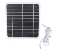 Panneau solaire 20 W pour caméra de sécurité avec support réglable - IP66 étanche pour l'extérieur pour chargeur USB-C et port USB pour anneau clignotant pour Wyze for Eufy (USB)