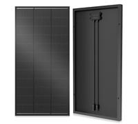 Panneau solaire 200 W, module solaire monocristallin à haut rendement, cadre en aluminium noir 12 V/24 V, idéal pour centrale électrique de balcon, camping-car, hangar, bateau