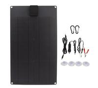 Panneau Solaire 25W 5V / 18V Double Sortie, Chargeur Batterie Étanche Haute Efficacité - Protection Sécurisée, Fixation Par Ventouses, Pour Moto, Bateau, Camping - Car et Remorqu