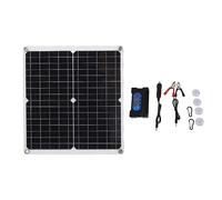Panneau Solaire 25W Monocristallin, Kit avec Régulateur 100A, Installation Facile, Sortie Stable - Protection Circuit, Usage Camping et Maison