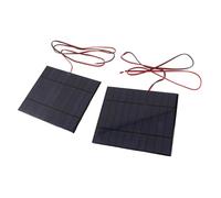 Panneau solaire 2pcs DC 5V 500mA, module d'alimentation cellulaire, panneau solaire en silicium polycristallin, avec câble de 100cm, épaisseur 2mm / 0.08in, pour projets de recherche scientifique