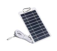 Panneau Solaire 2W 5V - Chargeur Solaire USB pour Appareils et Sonnette | Panneau de Recharge Écologique avec Support Réglable à 360° | Alimentation Solaire Durable et Efficace