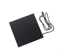 Panneau solaire 3 W 12 V avec sortie, silicium polycristallin | Caméras de sécurité extérieures, rideaux lumineux, ventilateurs, conversion efficace de 19 %, compact 145 mm