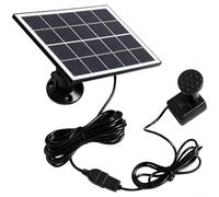 Panneau solaire, 3 W 5 V Sortie USB Pompe Fontaine Pompe Kit Efficace Conversion d'énergie Design Compact pour Fontaine Jardin Bassin Fontaine Fontaine