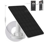 Panneau solaire 3W avec batterie 4000mAh intégrée, port USB-C,IP65, câble de chargement de 13,2 pieds,compatibilité parfaite avec la sonnette Ring Battery Doorbell (2024 Release), pas besoin d'enlev