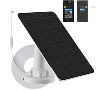 Panneau solaire 3W avec batterie intégrée de 4000mAh, connecteur micro-USB, IP65, câble de charge de 4m, compatibilité parfaite avec la sonnette vidéo Ring (2e génération - version 2020), aucune