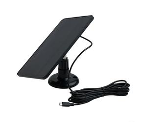 Panneau solaire 4 W pour caméra Blink - Chargeur solaire d'extérieur avec câble de 2,4 m - Conçu pour une alimentation stable et une exposition optimale à la lumière du soleil (C noir)