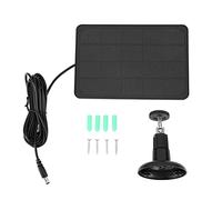 Panneau Solaire 4W 5V Noir, IP65 Étanche, Chargeur Solaire Compact pour Ventilateurs et Lampes - Haute Efficacité, Installation Facile, Usage Extérieur