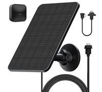 Panneau Solaire 4W Pour Caméra d'extérieur Blink,Pour Caméras Blink 4/2K+ | Pour Caméras Blink XT2/XT et SimpliSafe,Caméra d'extérieur Blink(3rd Gen),Certifiée IP65,Connecteurs en Caoutchouc (Lot de 1)