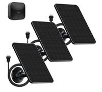 Panneau Solaire 4W Pour Caméra d'extérieur Blink,Pour Caméras Blink 4/2K+ | Pour Caméras Blink XT2/XT et SimpliSafe,Caméra d'extérieur Blink(3rd Gen),Certifiée IP65,Connecteurs en Caoutchouc (Lot de 3)
