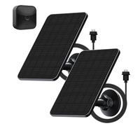 Panneau Solaire 4W Pour Caméra d'extérieur Blink,Pour Caméras Blink 4/2K+ | Pour Caméras Blink XT2/XT et SimpliSafe,Caméra d'extérieur Blink(3rd Gen),Certifiée IP65,Connecteurs en Caoutchouc (Lot de 2)