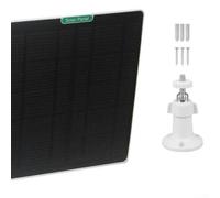 Panneau solaire 5 W 5 V avec adaptateur de type C vers USB, panneau de charge solaire extérieur IP66 résistant aux intempéries pour caméra de sécurité, pour câble, support réglable à 360°, silicone