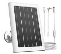 Panneau solaire 5 W pour Ring Spotlight Cam Plus/Pro et batterie Stick Up Cam, chargeur d'énergie solaire pour Ring Cam avec voyant lumineux, câble de 4 m IP66, panneau solaire USB-C et ports CC