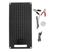 Panneau Solaire 50W 12V, Kit de Panneau Solaire Monocristallin, Chargeur de Batterie Solaire avec Câble USB et Clip, Contrôleur Double USB pour Batteries de Voiture et Téléphones Portable Hors Réseau