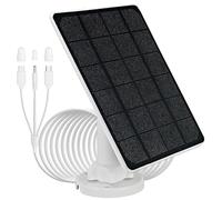 Panneau solaire 5V/3W pour caméra de sécurité avec connecteurs micorUSB/Type-C/DC3513,étanche IP65, câble de charge de 3m,compatible avec Reolink argus3/3pro/pt altru/2/2E/eco/pro/pt 2k/pt/go/go