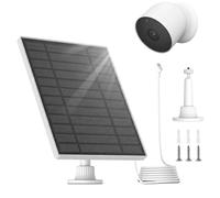 Panneau solaire 5V 4W pour caméra Google Nest (batterie), avec câble d'alimentation externe de 4m/13.1ft, prise en charge d'un réglage à 360°, panneau solaire étanche pour Google Nest Cam (batterie)