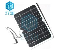 Panneau solaire 5W 5V 0-1A, port USB, sortie, mini système solaire, portable, chargeur de batterie de téléphone, extérieur, monocBN, silicium allin