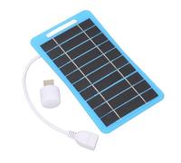Panneau Solaire 5W 5V Chargeur USB Portable avec Protection Résine Epoxy pour Voyage en Plein Air Bleu Noir