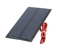 Panneau solaire 6 V 1 W, cellule solaire avec câble de 30 cm, revêtement en résine époxy pour projets scientifiques de bricolage, alimentation et chargement de batterie (1 pièce)