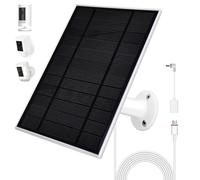 Panneau solaire 6 W pour caméras de sécurité, chargeur solaire 5 V compatible avec Ring Stick Up Cam/Spotlight Cam Pro, USB-C + fiche mâle 3,5 mm, étanche IP65, réglable à 360° + câble 3 m