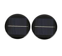 Panneau solaire 6V rond 80mm, taux de Conversion élevé, panneau de cellules solaires portables pour projets de bricolage en plein air, polysilicium 2 pièces