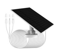 Panneau solaire 6W/5V pour caméra de sécurité avec micorUSB/Type-C/DC3513 Trois types de connecteurs. Étanche IP66, câble de charge de 3m, compatible avec DZEES CG1/CG6/CG2/D3/UB6