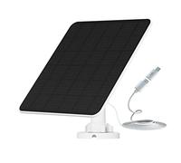 Panneau Solaire 6W Pour Caméra de Sécurité, Compatible avec la Caméra Alimentée par Batterie Rechargeable, Panneau Solaire avec Câble de Charge de 9,8ft, IP65 Waterproof
