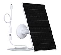 Panneau solaire 7 W pour caméra Eufy - Module de charge solaire compatible avec EufyCam 2C/2C Pro/2/2 Pro/E/E20/E40/L20/L40 - Étanche IP65 avec câble USB-C de 2,2 m et support à 360°