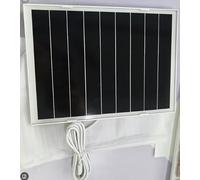 Panneau solaire 7 W pour caméras de sécurité : silicium monocristallin, étanche IP65, support réglable à 360° pour alimentation extérieure USB CCTV (blanc)