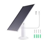 Panneau Solaire 8 W pour Caméra Blink, Chargeur de Panneau Solaire Résistant aux Intempéries IP66 pour Ring, et Autres Caméras de sécurité, avec Câble de 9,84 Pieds (WHITE)