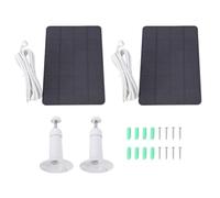 Panneau solaire adapté pour caméra Nest 10 W PET EVA monocristallin étanche pour caméra de sécurité avec câble de 9,8 pieds, support réglable pour caméra extérieure Nest Cam (2 pièces)