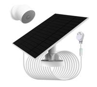 Panneau solaire amélioré de 6W avec lumière de respiration d'alerte de charge, compatible avec la caméra Google Nest Camera Outdoor & Indoor & 2nd Generation (Battery Version), installation facile