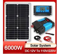 PANNEAU SOLAIRE - Apple d'origine - onduleur 220V 6000W panneau 12V 30A kit nergie solaire chargeur Bleu
