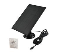 Panneau solaire avec caméra : panneau compact de 3 W alimenté par l'énergie solaire, construction durable étanche, support rotatif pour un positionnement polyvalent, connexion de câble intégrée
