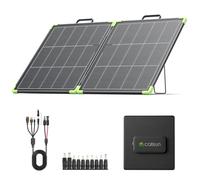 Panneau Solaire Bifacial 100W 16BB,Callsun 21.8V Portable Monocristallin Solarpanel,Idéal pour Generateur Electrique, Batterie 12V,Extérieur, Jardin, Balcon, Camping, Caravane