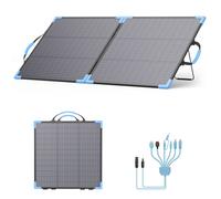 Panneau solaire bifacial pliable 110W, efficacité 23,5% et étanche IP68 - Avec support renforcé pour centrale électrique portable